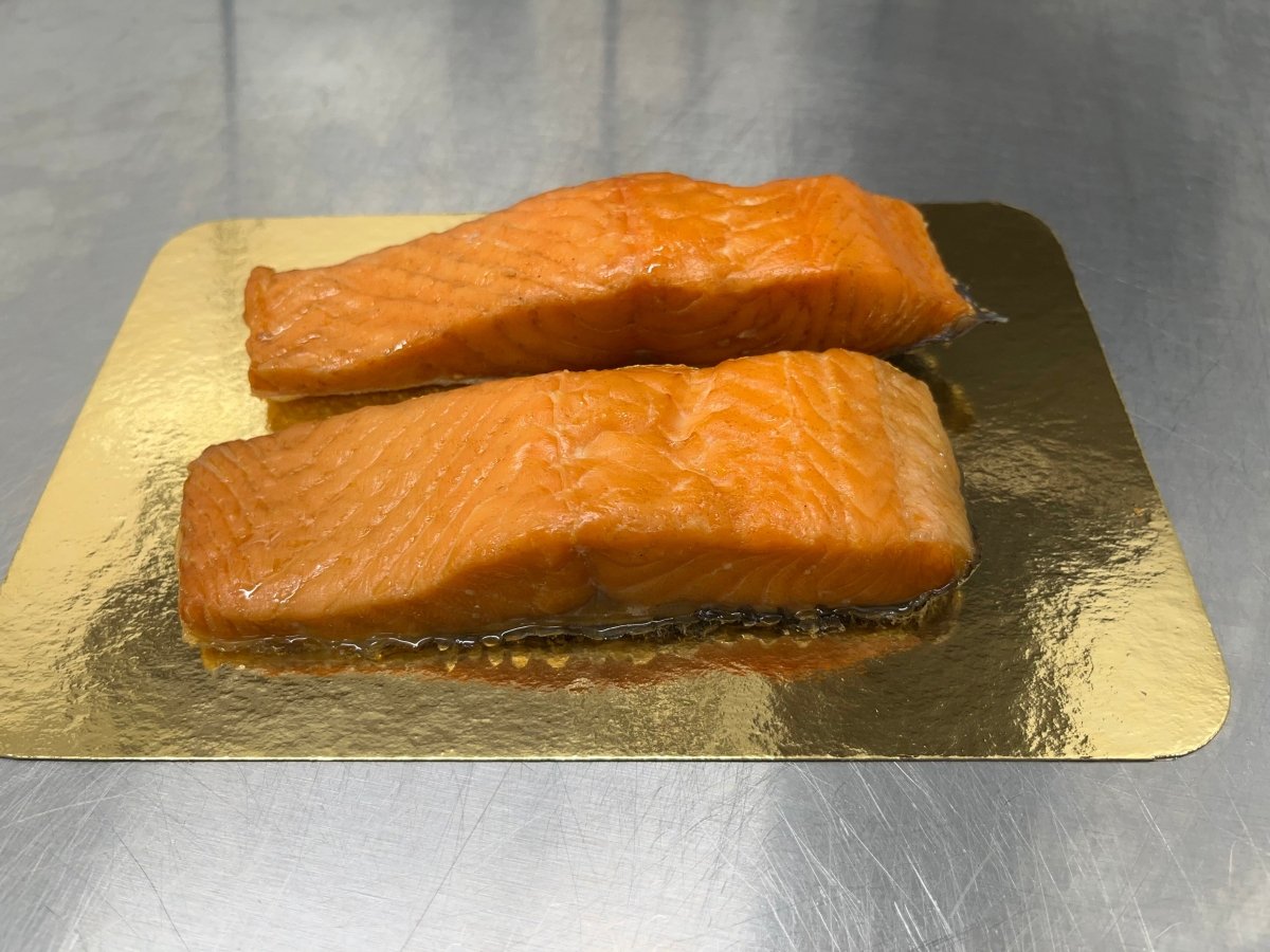 Hot Smoked Skin On Salmon Portions 2 X 130g - Seafood Direct UK