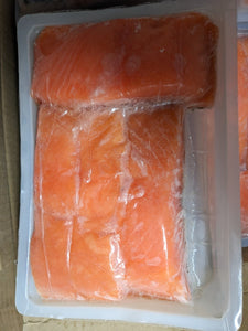 Lightly Smoked Salmon Portions skin on 4 Pack - Seafood Direct UK